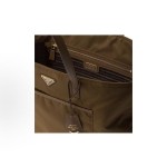 PRADA Re-Edition Open-top handbag with brand logo, large size for women